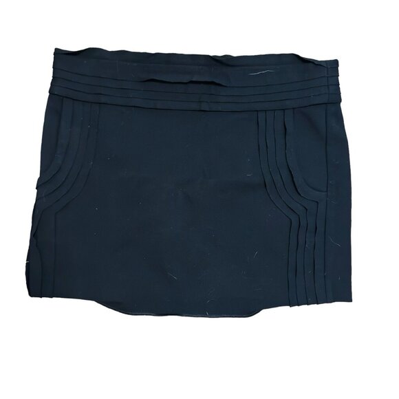 Diane Von Furstenberg Skirt Black Pull On Stretch Pockets Mini Size 6 READ - Picture 1 of 3